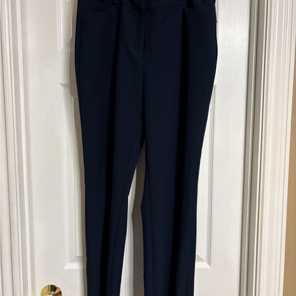 Alfani Dark Navy Straight-Leg Tailored Pants